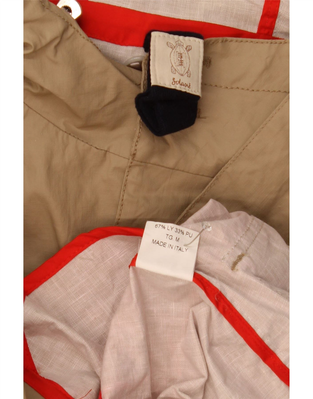 Solange Regnfrakke med hætte til mænd UK 38 Medium Khaki Lycra
