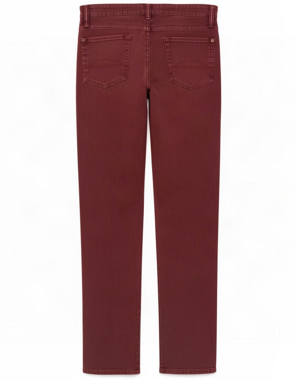 Fed Face Herre Garment Dyed Slim Jeans W36 L34 Burgundy