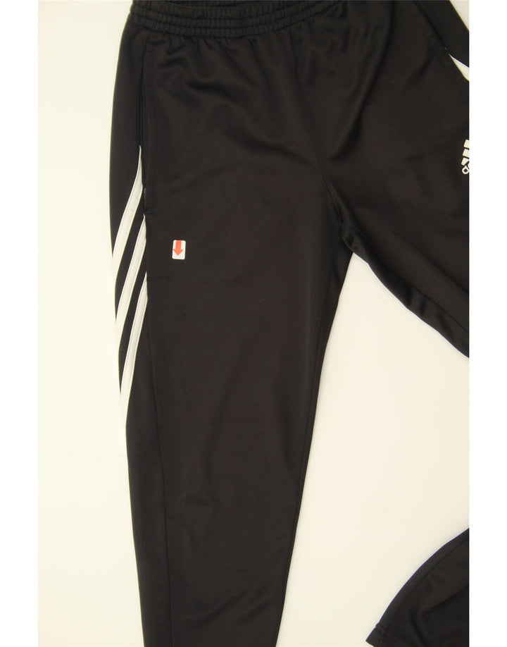 ADIDAS Boys Climalite Tracksuit Trousers 11-12 Years  Black Polyester Vintage Adidas and Second-Hand Adidas from Messina Hembry 