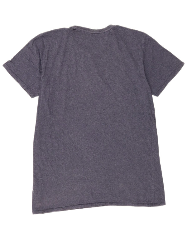Billabong Herre Custom Fit grafisk T-shirt Top Medium Marineblå Bomuld