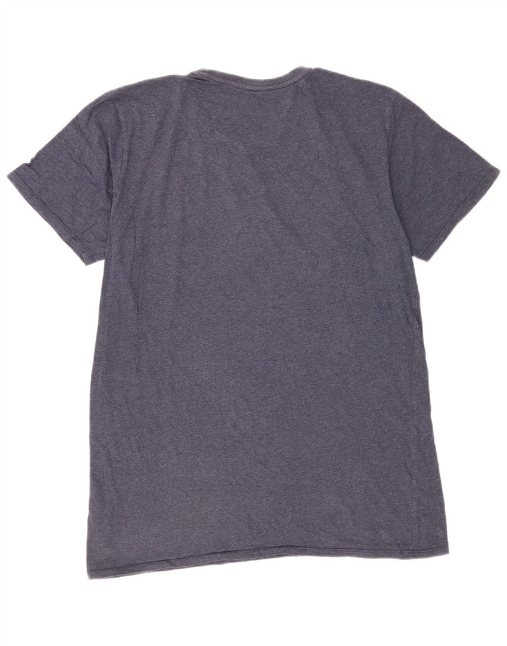 Billabong Herre Custom Fit grafisk T-shirt Top Medium Marineblå Bomuld
