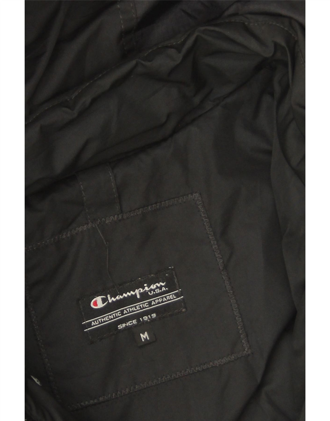 Champion Dame Hætte Polstret Jakke UK 14 Medium Sort Polyester