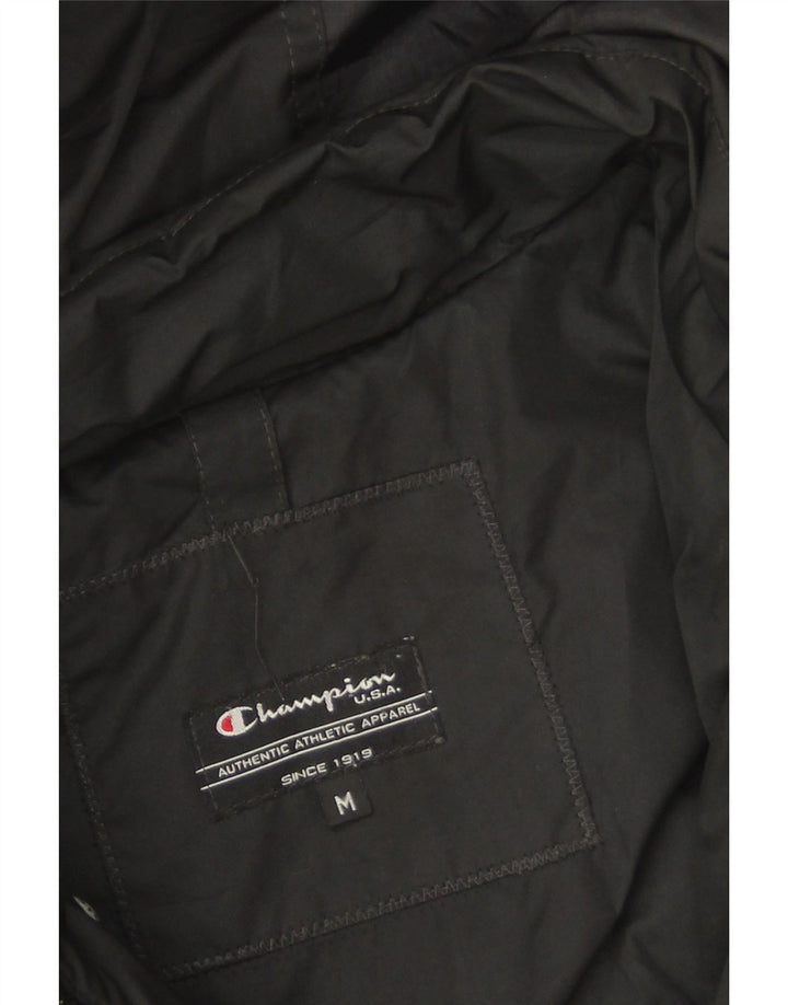 Champion Dame Hætte Polstret Jakke UK 14 Medium Sort Polyester