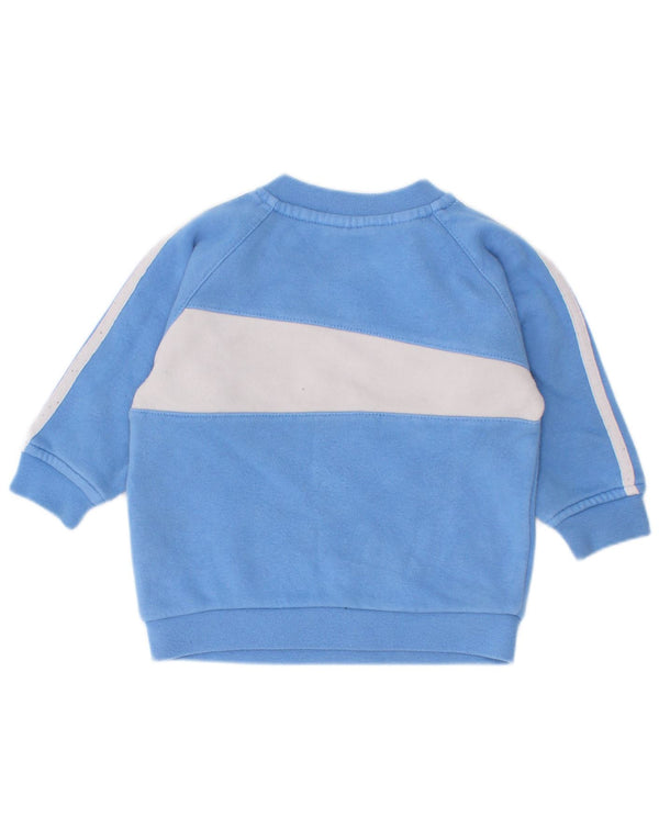 Adidas Baby Boys Sweatshirt Jumper 3-6 måneder Blå Colourblock Bomuld