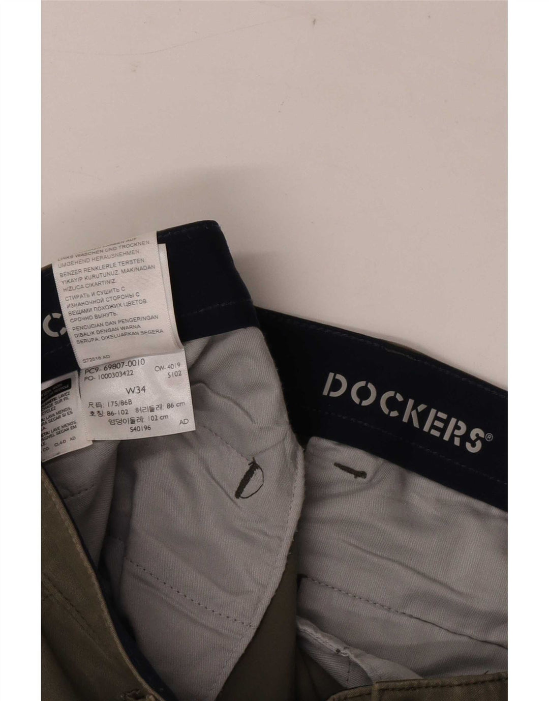 Dockers Herre Cargo Shorts W34 Large Khaki Bomuld