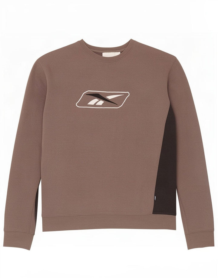 Reebok Herre grafisk sweatshirt Jumper Medium Grå Colourblock