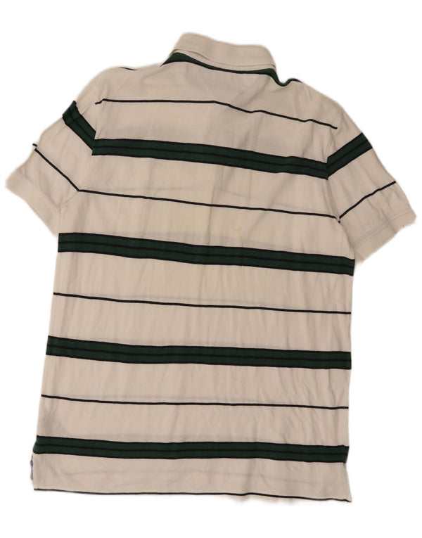 Tommy Hilfiger Herre Custom Fit Polo Shirt XL Hvidstribet bomuld