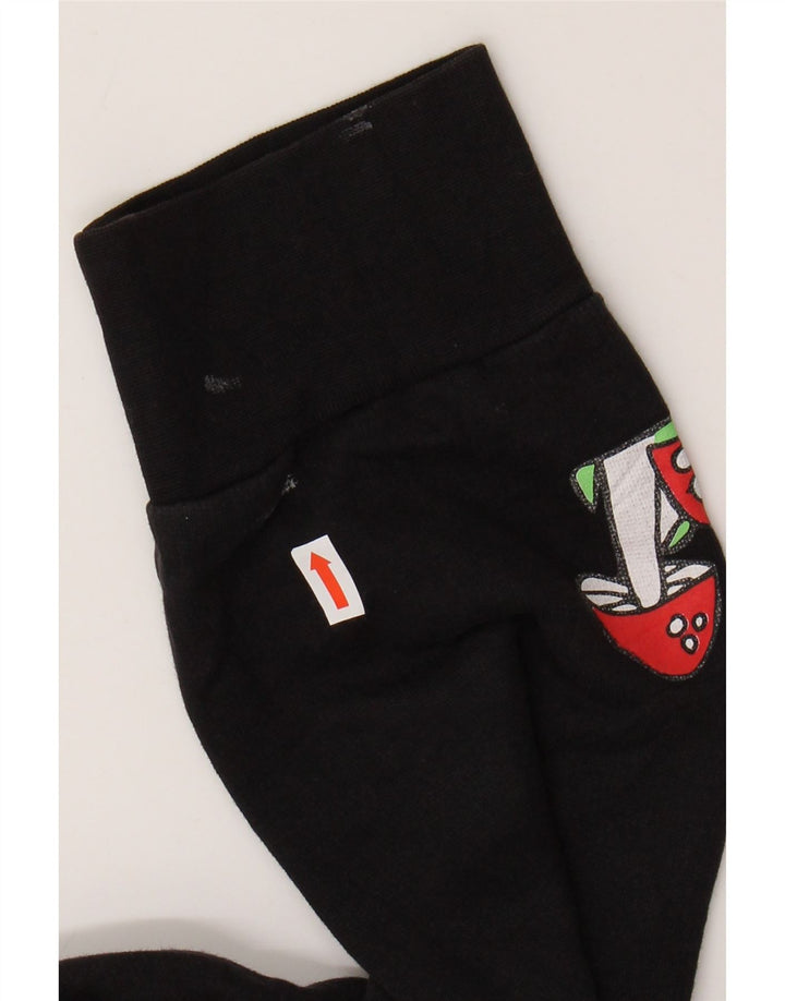 LEVI'S Grafisk Sweatshirt Jumper til kvinder UK 10 Lille sort blomstret bomuld