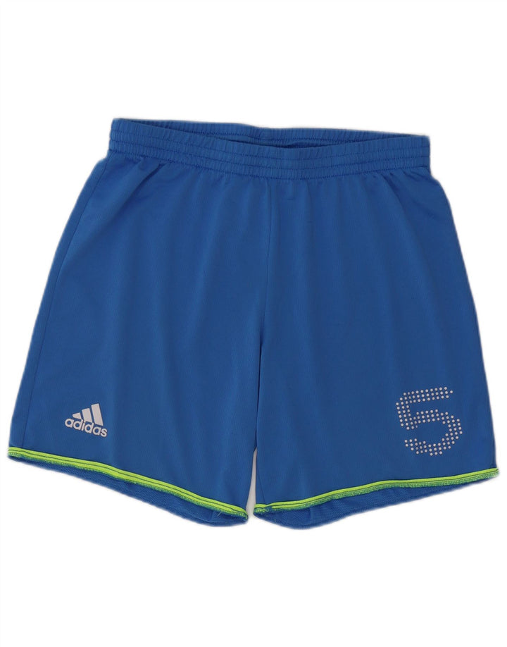 Adidas Herre grafiske sportsshorts store blå polyester