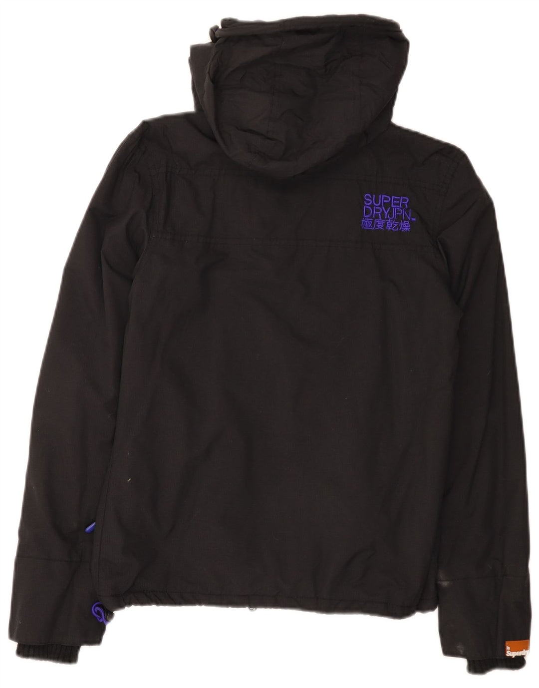 Superdry Womens The Windcheater Graphic Windbreaker Jacket UK 2 2XS Sort