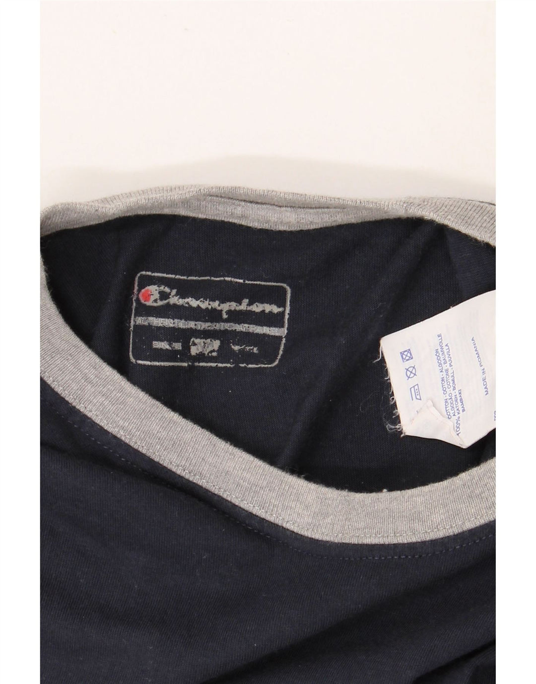 CHAMPION Heritage Classics T-Shirt Top Small Navy Blue Bomuld