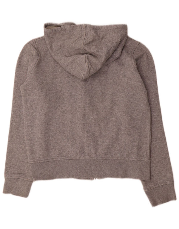 Kappa Dame Crop Hættetrøje Sweater UK 14 Medium Grey Bomuld