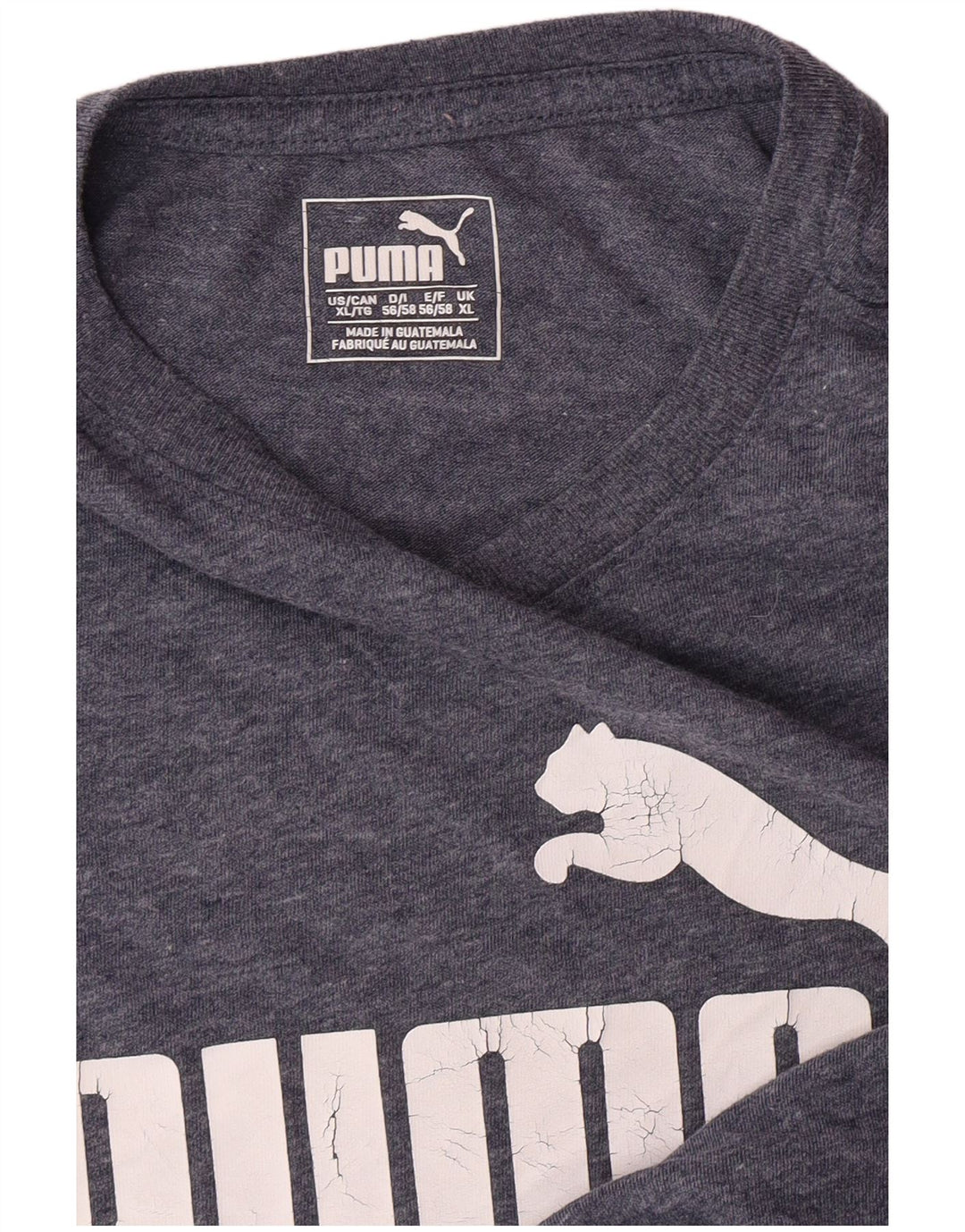 PUMA Grafisk T-shirt top til mænd XL Blå