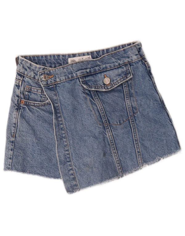 Zara piger denim shorts 9-10 år W24 Blå