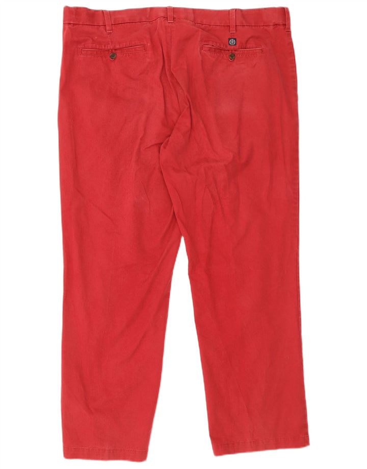 Marks & Spencer Herre Blue Harbor Lige Chinobukser W42 L29 Rød
