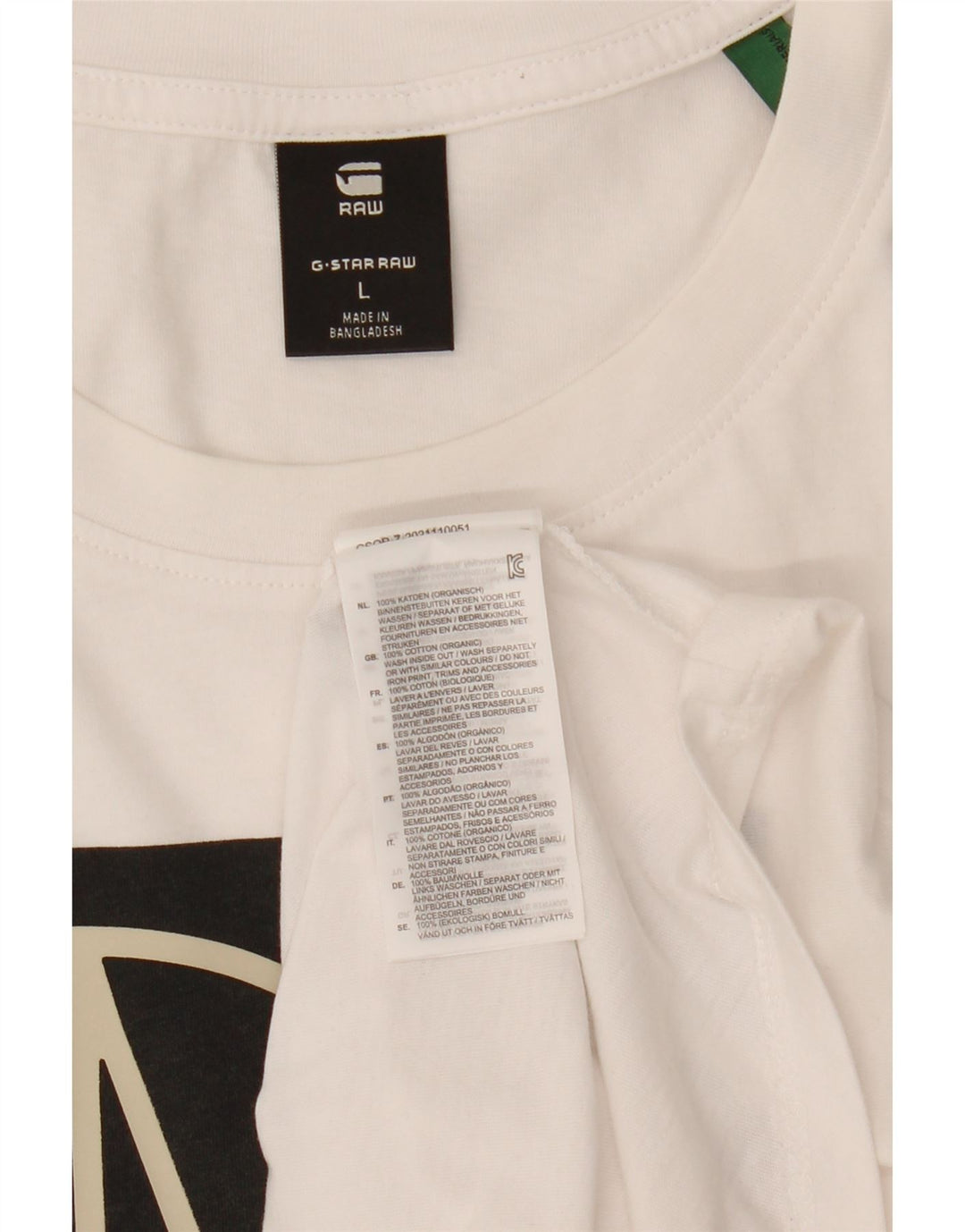 G-Star Herre Grafisk T-Shirt Top Stor Hvid Bomuld