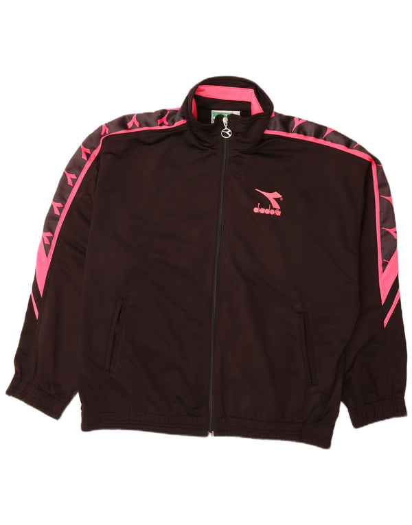 Diadora Træningsdragt til mænd Topjakke UK 42 Stor Sort Colourblock Polyester