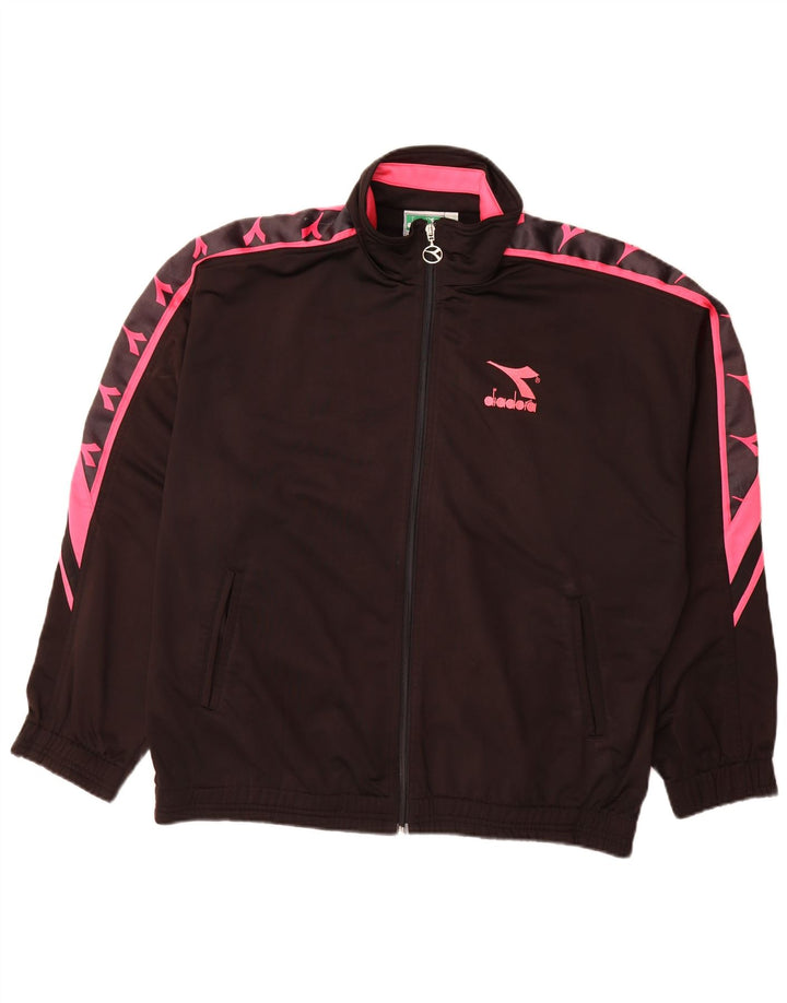Diadora Træningsdragt til mænd Topjakke UK 42 Stor Sort Colourblock Polyester