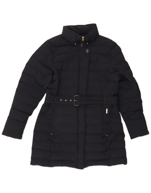 Woolrich Womens Polstret Frakke UK 16 Large Navy Blue Polyester