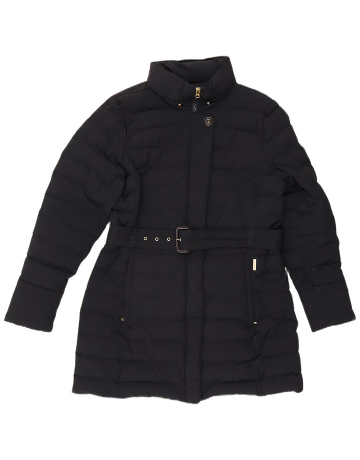 Woolrich Womens Polstret Frakke UK 16 Large Navy Blue Polyester