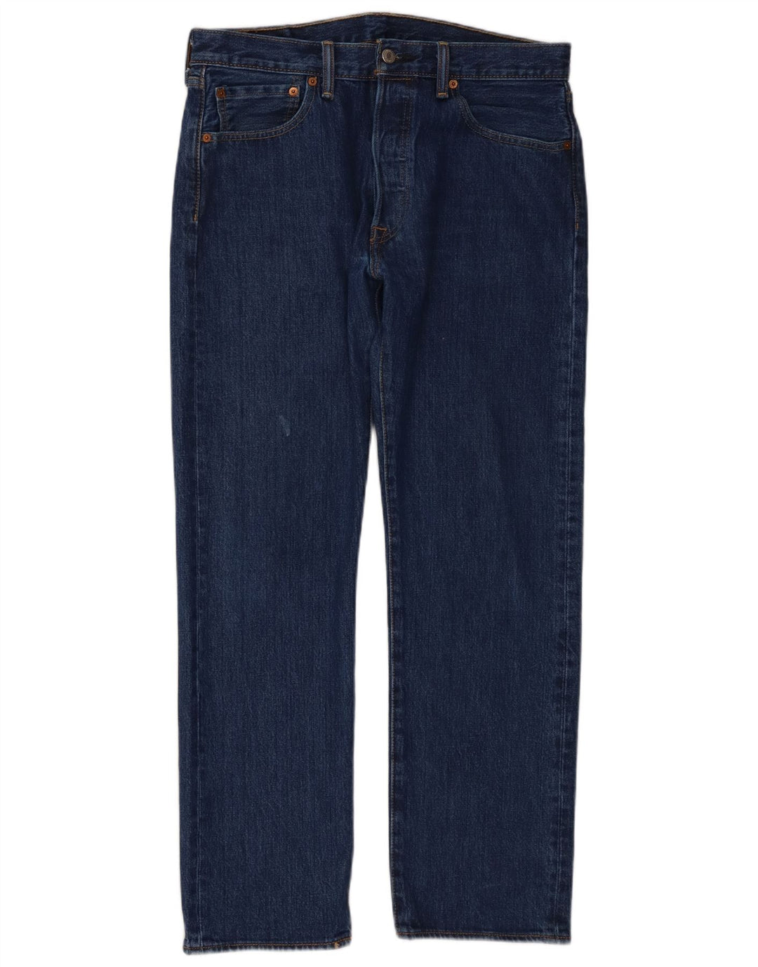 Levi's Herre 501 Straight Jeans W33 L30 Blå Bomuld