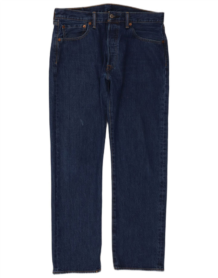 Levi's Herre 501 Straight Jeans W33 L30 Blå Bomuld