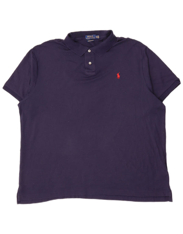 Polo Ralph Lauren Herre Custom Slim Fit Polo Shirt 2XL marineblå bomuld