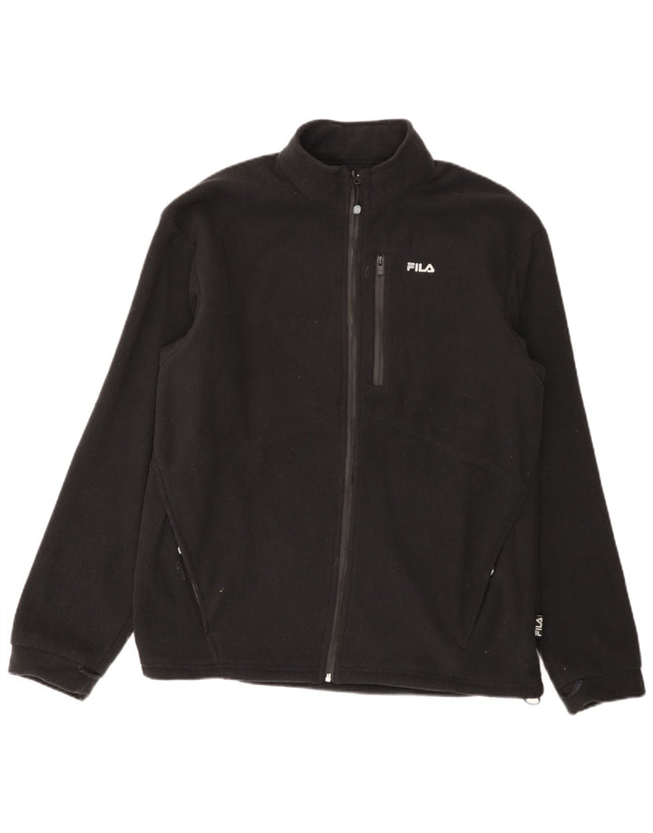 Fila Herre Liner Fleece Jakke UK 44 2XL Sort Polyester