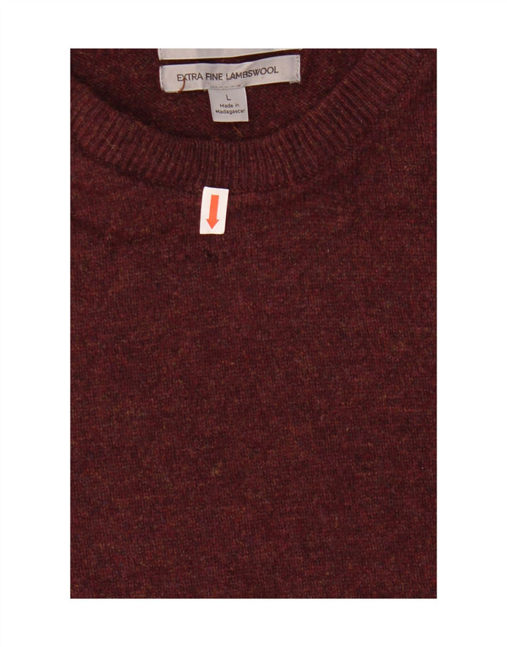 Marks & Spencer Herre sweater med rund hals, stor Bourgogne uld