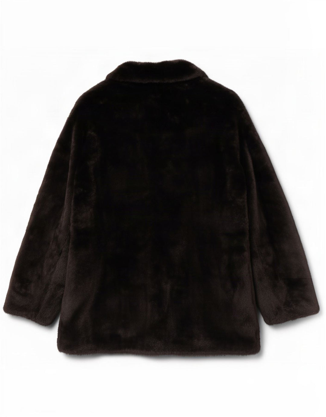 Marks & Spencer Dame imiteret Pelsjakke UK 14 Medium Sort Polyester