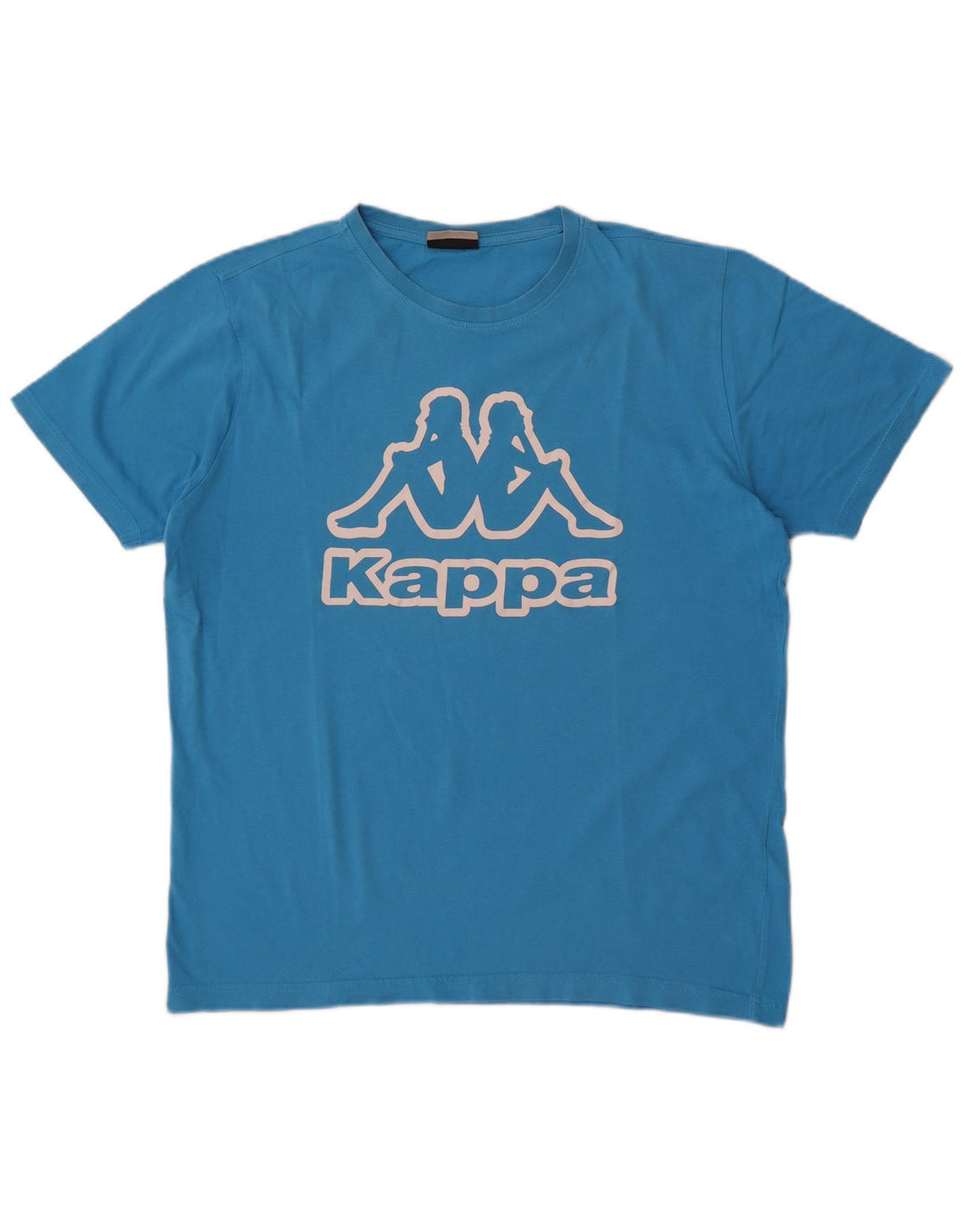 Kappa Herre Grafisk T-Shirt Top Stor Blå Bomuld