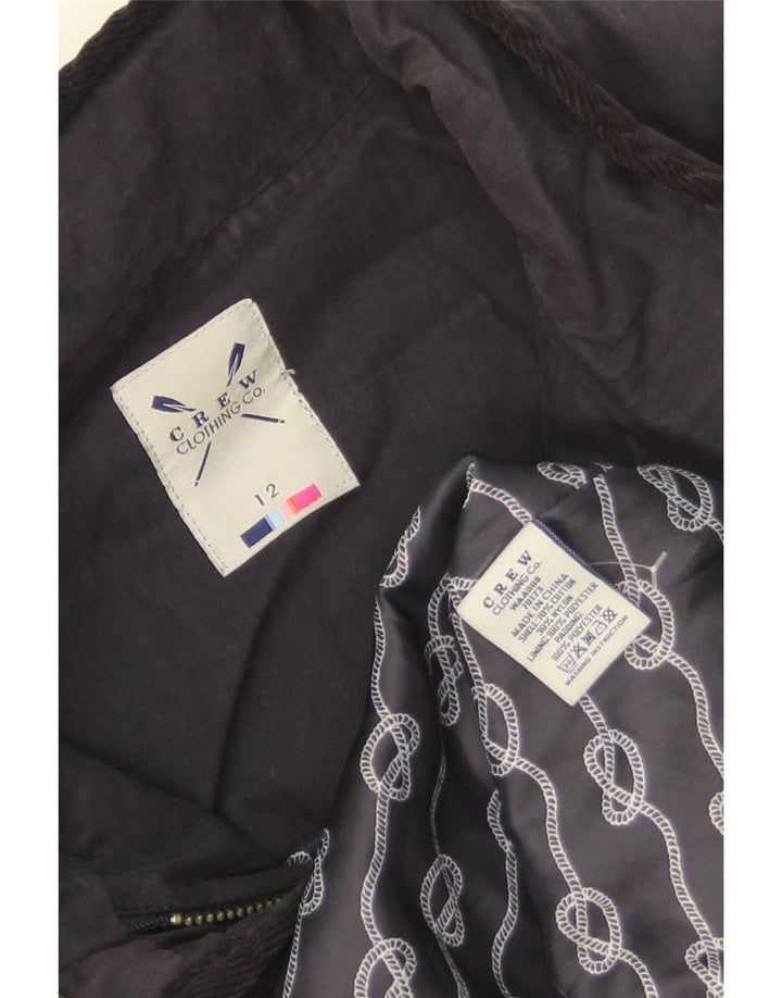 Crew Clothing Dame Quiltet Jakke UK 12 Medium Navy Blue Bomuld