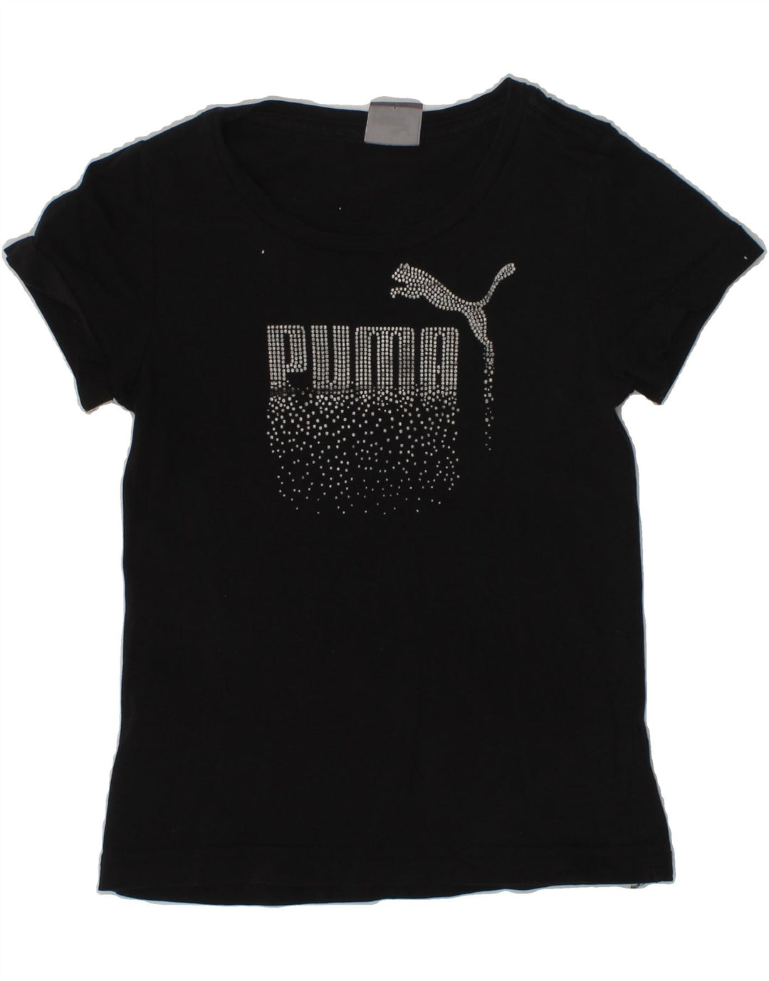 PUMA Girls Graphic T-Shirt Top 3-4 Years Black | Vintage Puma | Thrift | Second-Hand Puma | Used Clothing | Messina Hembry 
