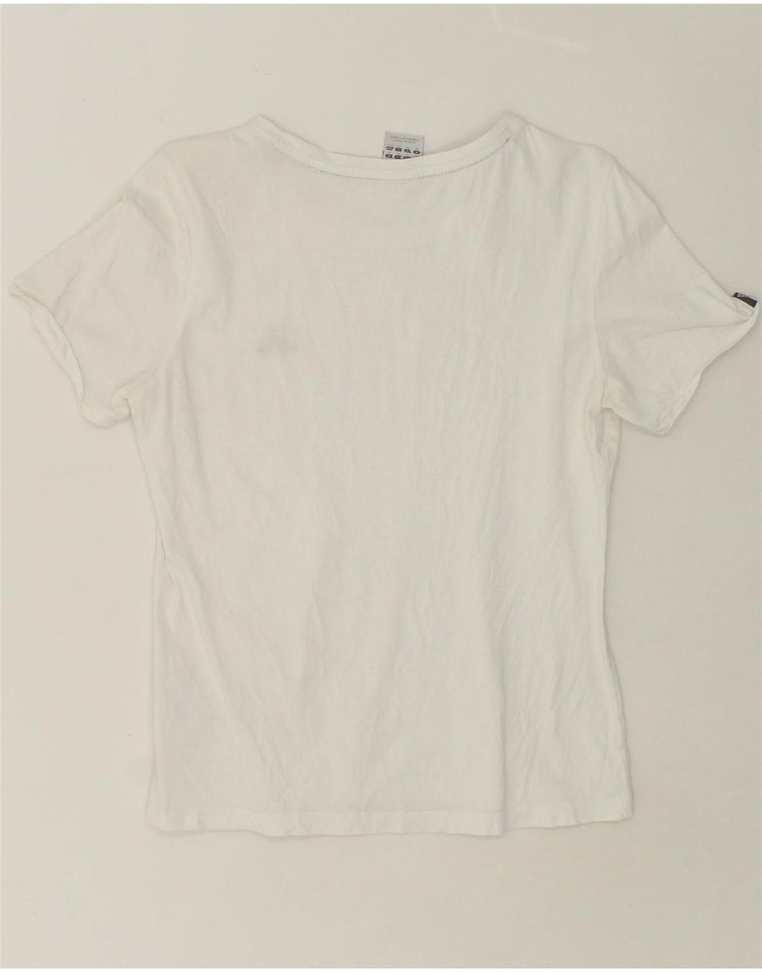 ADIDAS Womens T-Shirt Top UK 14 Medium White Cotton Vintage Adidas and Second-Hand Adidas from Messina Hembry 