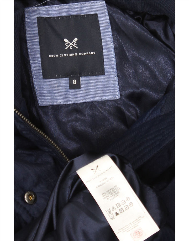 Besætningstøj Dame Hætte Oversized Polstret Frakke UK 8 Small Navy Blue