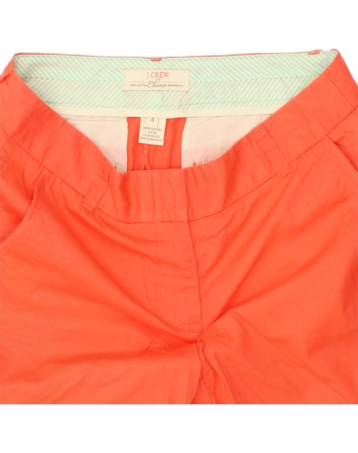 J. CREW Womens Chino Shorts US 4 Small W28 Orange Cotton | Vintage J. Crew | Thrift | Second-Hand J. Crew | Used Clothing | Messina Hembry 