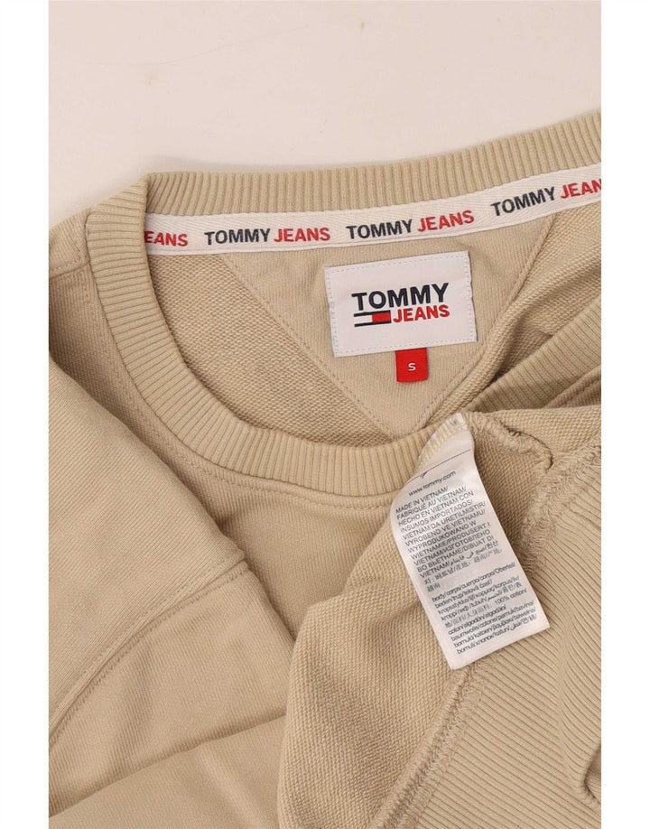 Tommy Hilfiger Herre Sweatshirt Jumper Lille Beige Bomuld