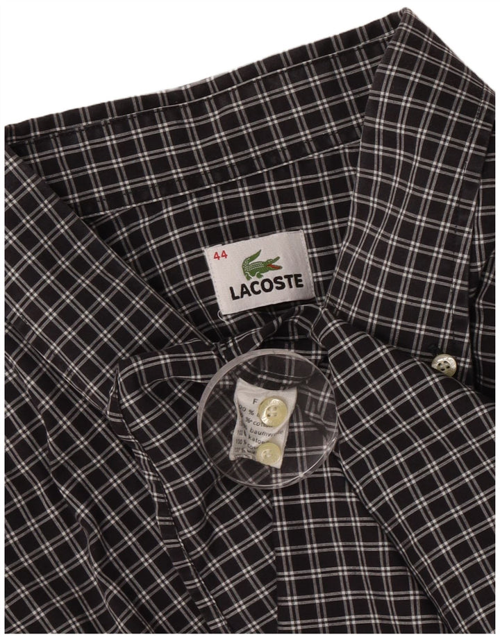 Lacoste herreskjorte str. 44 XL Sort ternet bomuld
