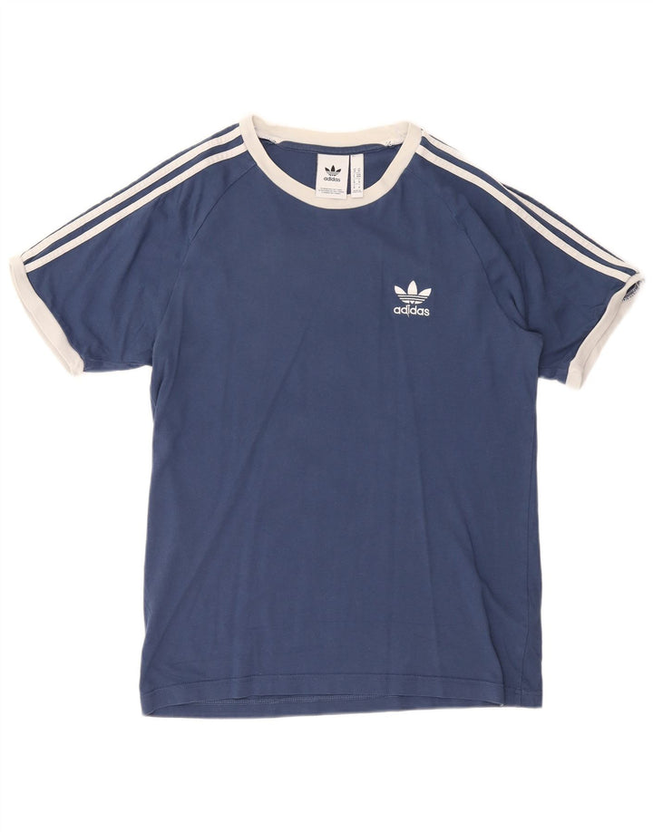 Adidas herre T-shirt top mellem marineblå bomuld