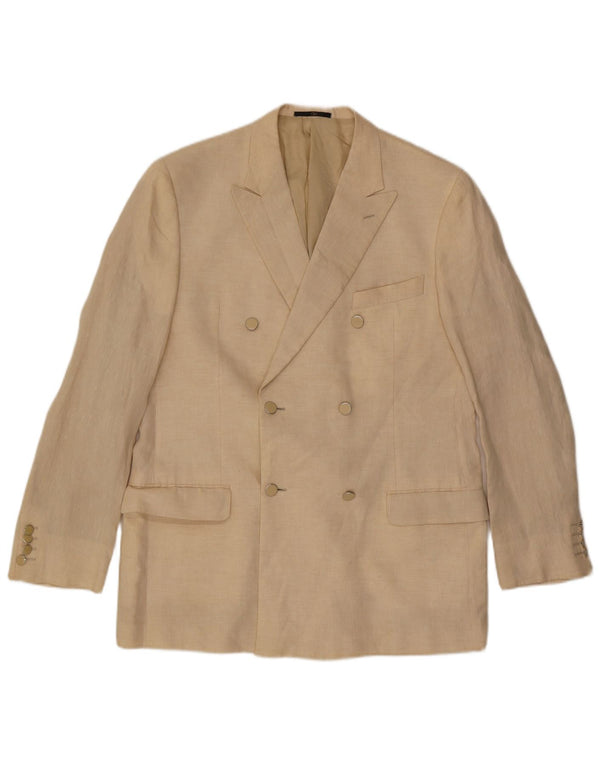 Valentino Herre dobbeltradet blazerjakke IT 54 2XL Beige hør