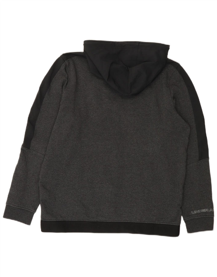 UNDER ARMOUR Herre Cold Gear Hættetrøje Sweater med lynlås Large Grå Colourblock