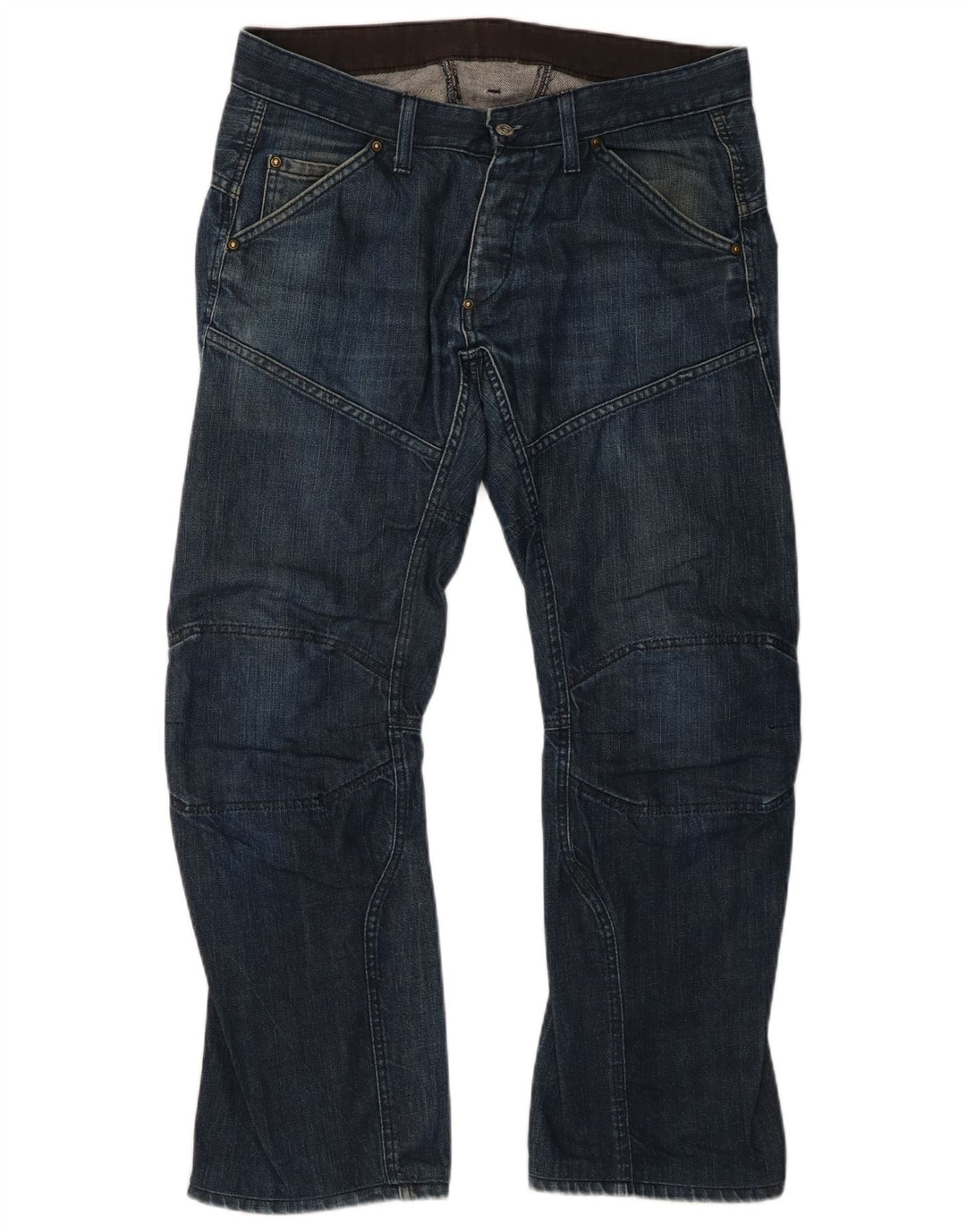 G-Star Straight Jeans til mænd W34 L29 Marineblå Bomuld