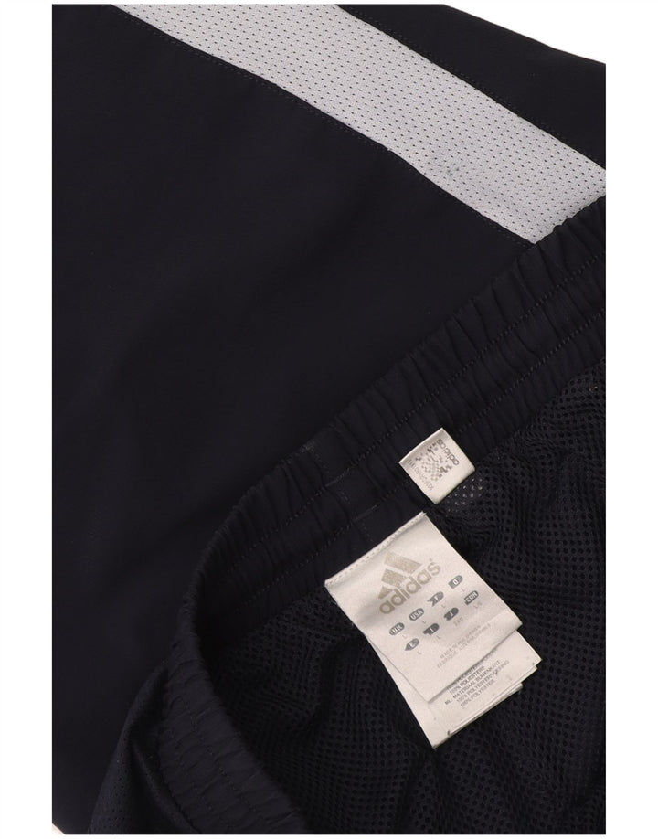 Adidas Herre Bermuda Sport Shorts Large Navy Blue Colourblock Polyester