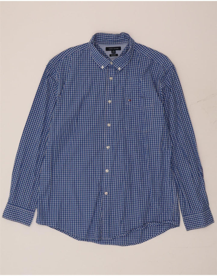 Tommy Hilfiger Herreskjorte XL Blå Gingham Bomuld
