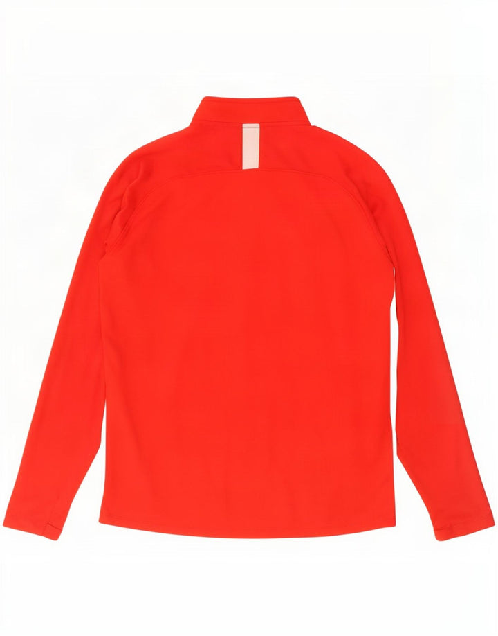 Nike Herre Dri Fit Pullover med lynlås-hals træningsdragt Top Stor rød farveblok
