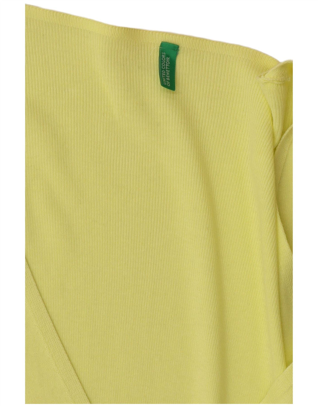 Benetton Dame Cardigan Sweater UK 10 Lille Gul