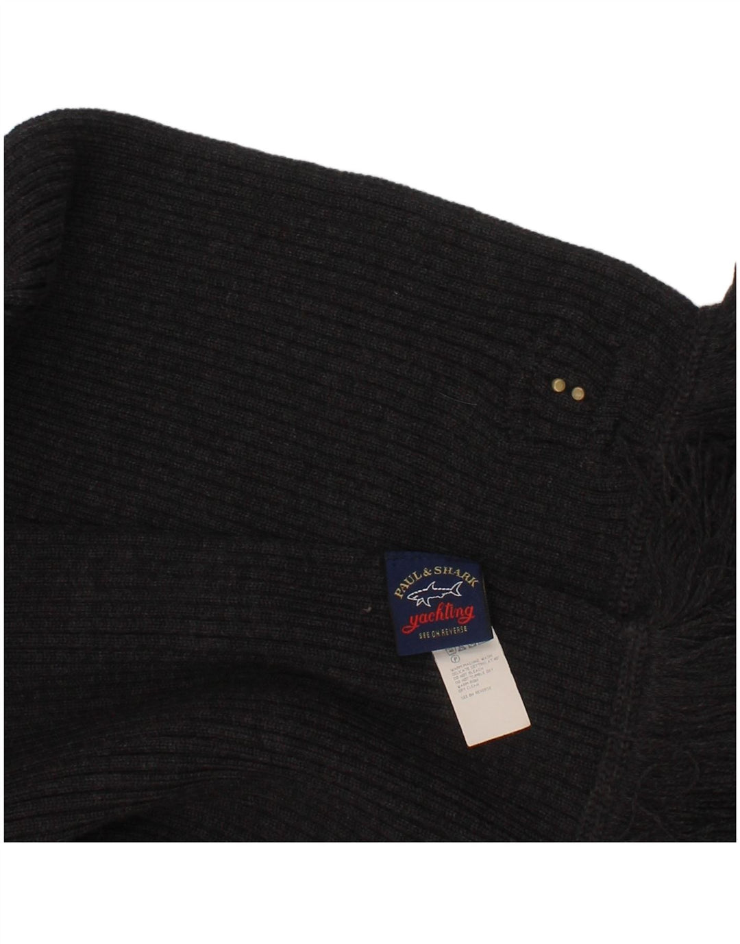 Paul & Shark Herre rektangel tørklæde One Size Grå Ny Uld