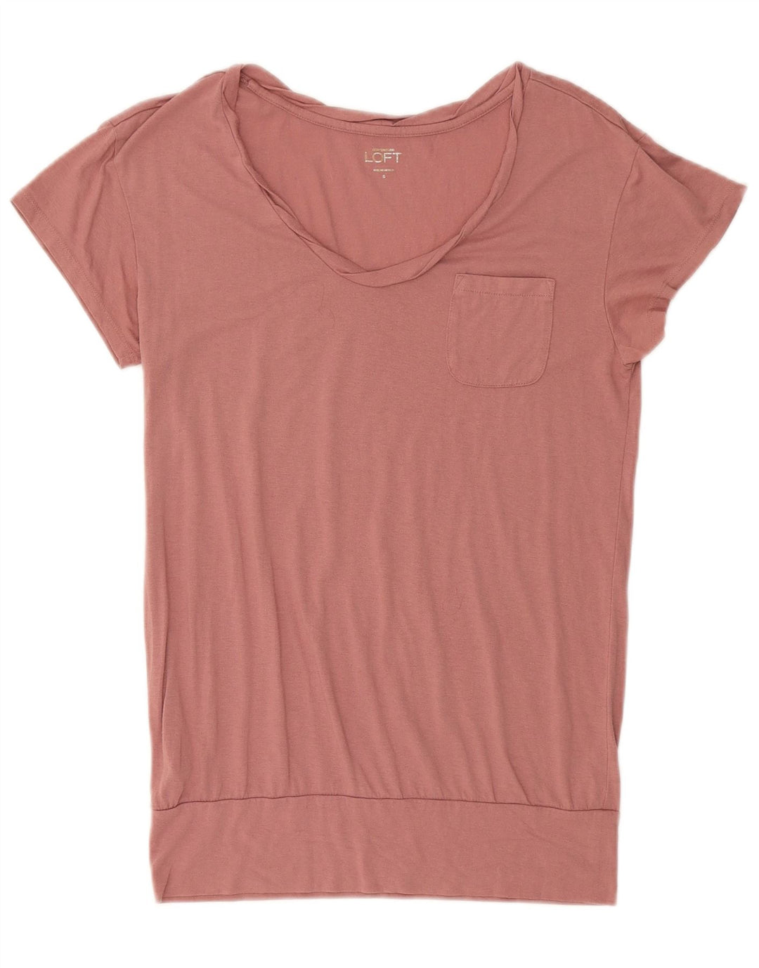 LOFT Womens T-Shirt Top UK 10 Small Pink Rayon