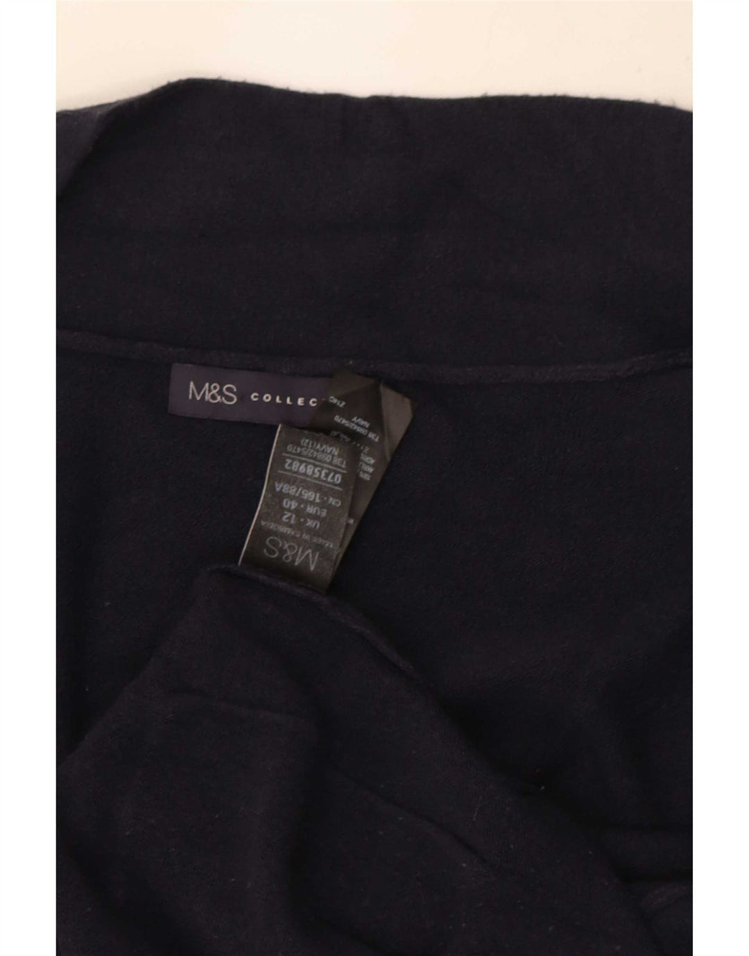 Marks & Spencer Dame Longline Cardigan Sweater UK 12 Medium Navy Blue