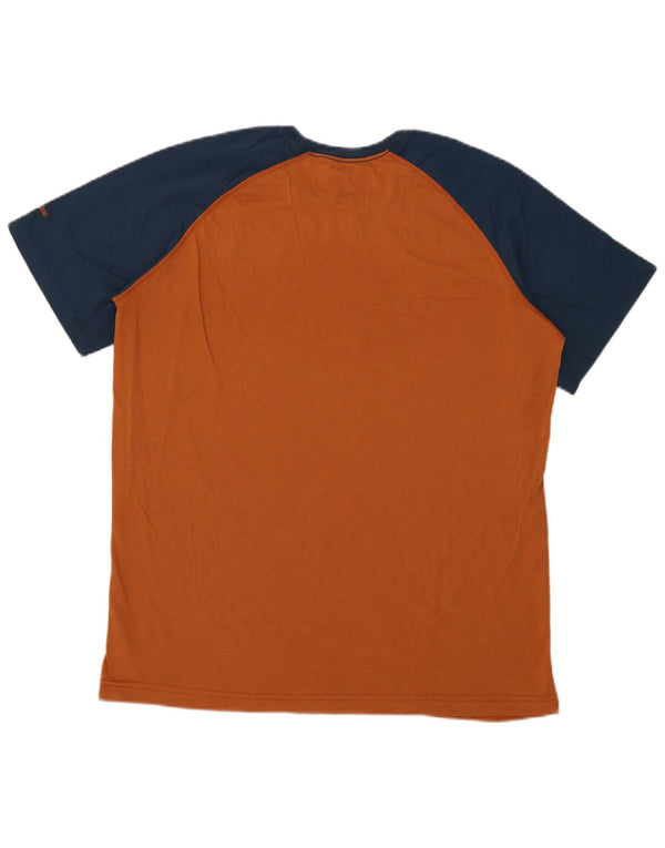 Hard Rock Cafe Heritage Grafisk T-Shirt Top XL Orange Colourblock